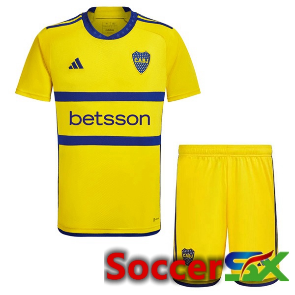 Boca Juniors Kids Soccer Jersey Away Yellow 2023/2024