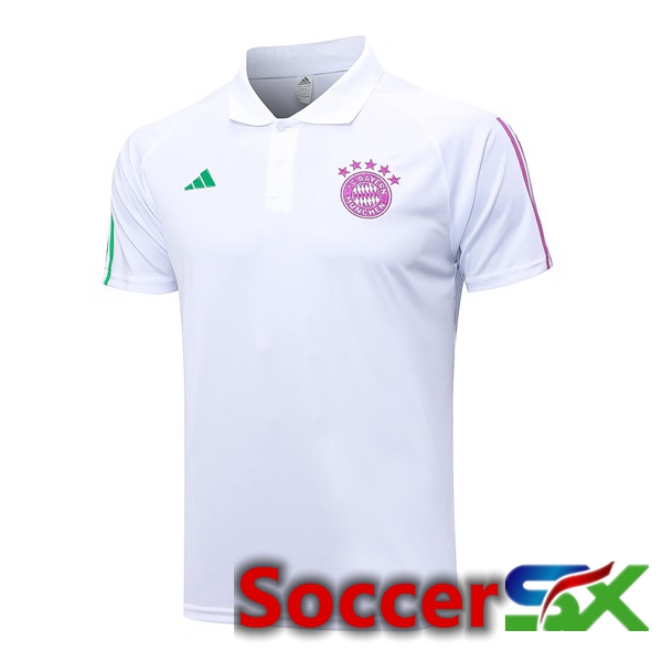 Bayern Munich Soccer Polo White 2023/2024