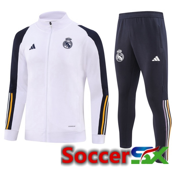 Real Madrid Training Jacket Suit White 2023/2024