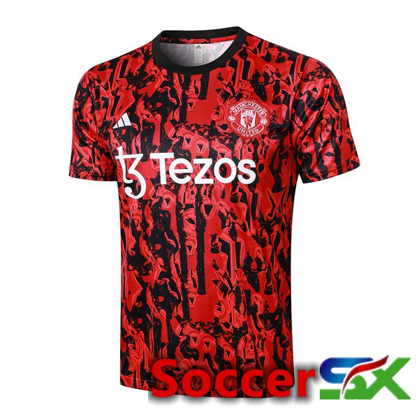 Manchester United Training T Shirt Red Black 2023/2024