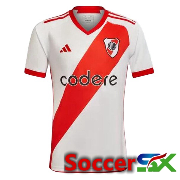 River Plate Soccer Jersey Home Red White 2023/2024