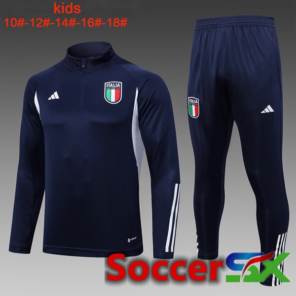 Italy Kids Training Tracksuit Suit Royal Blue 2023/2024
