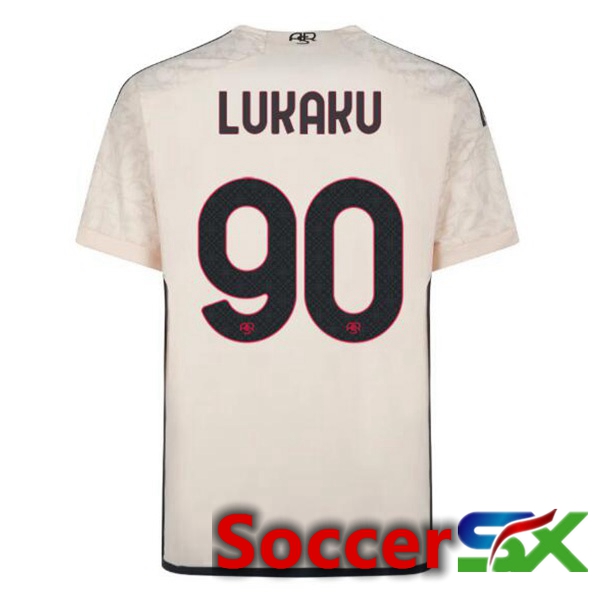 AS Roma (LUKAKU 90) Soccer Jersey Away Yellow 2023/2024