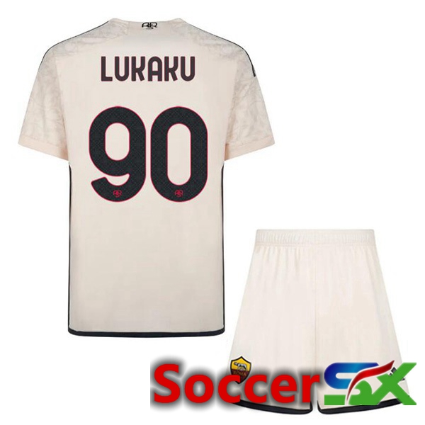 AS Roma (LUKAKU 90) Soccer Jersey Away Yellow 2023/2024