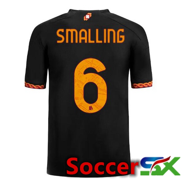 AS Roma (SMALLING 6) Soccer Jersey Third Black 2023/2024