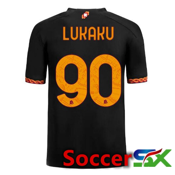AS Roma (LUKAKU 90) Soccer Jersey Third Black 2023/2024
