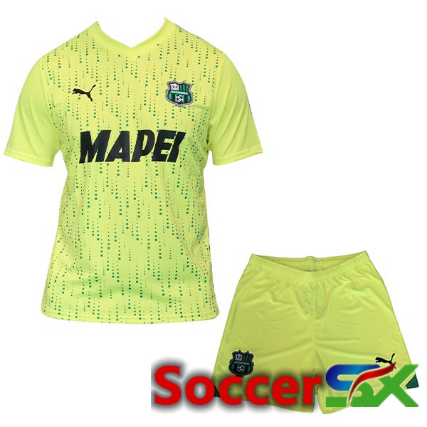 US Sassuolo Kids Soccer Jersey Third Green Yellow 2023/2024