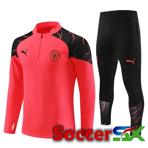 Manchester City Training Tracksuit Suit Red 2023/2024