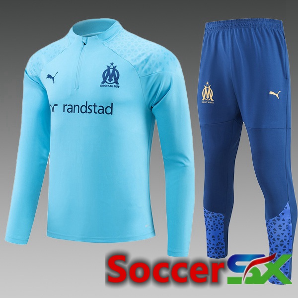 Marseille OM Kids Training Tracksuit Suit Blue 2023/2024