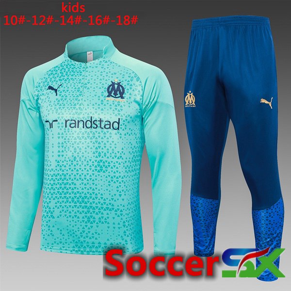 Marseille OM Kids Training Tracksuit Suit Blue 2023/2024