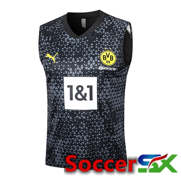 Dortmund BVB Soccer Vest Black 2023/2024