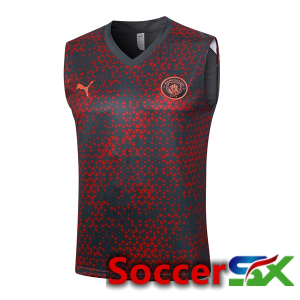 Manchester City Soccer Vest Red Black 2023/2024