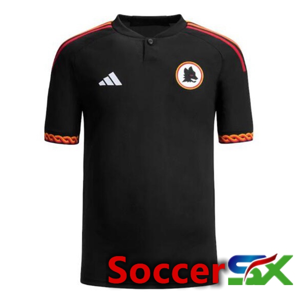 AS Roma Soccer Jersey Third Black 2023/2024