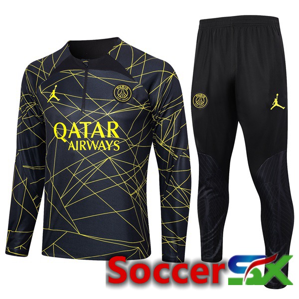 JORDAN Paris PSG Training Tracksuit Suit Black 2023/2024