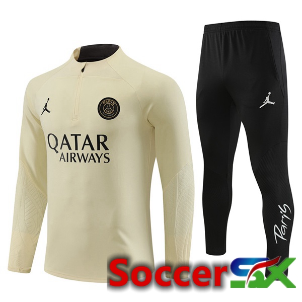 JORDAN Paris PSG Training Tracksuit Suit Yellow 2023/2024