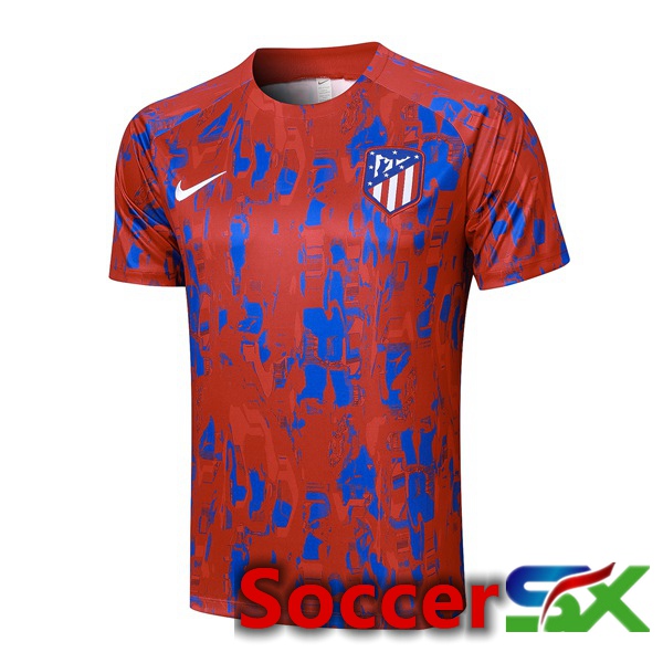 Atletico Madrid Training T Shirt Red Blue 2023/2024