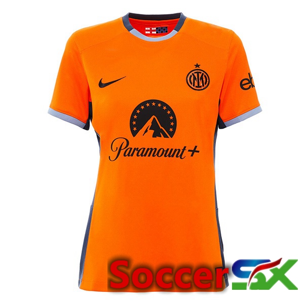 Inter Milan Womens Soccer Jersey Third Orange 2023/2024