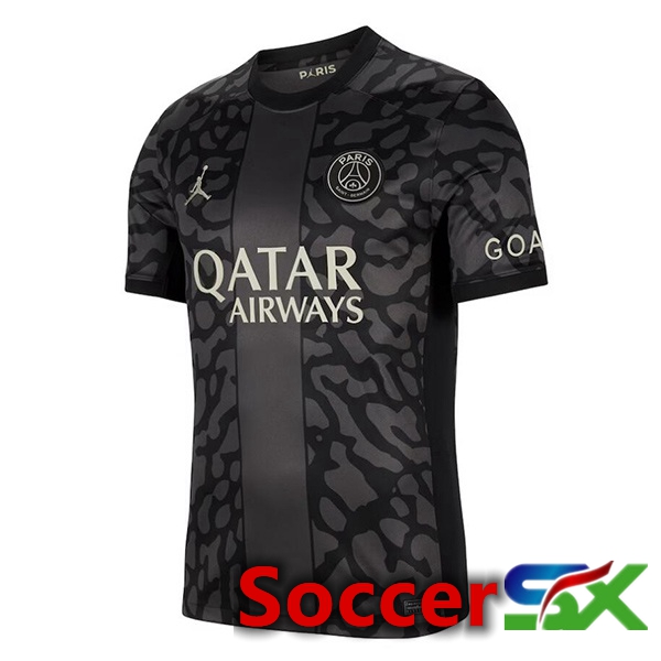 Paris PSG Soccer Jersey Third Black 2023/2024