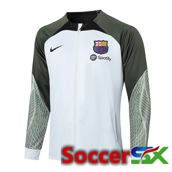 FC Barcelona Training Jacket White Green 2023/2024