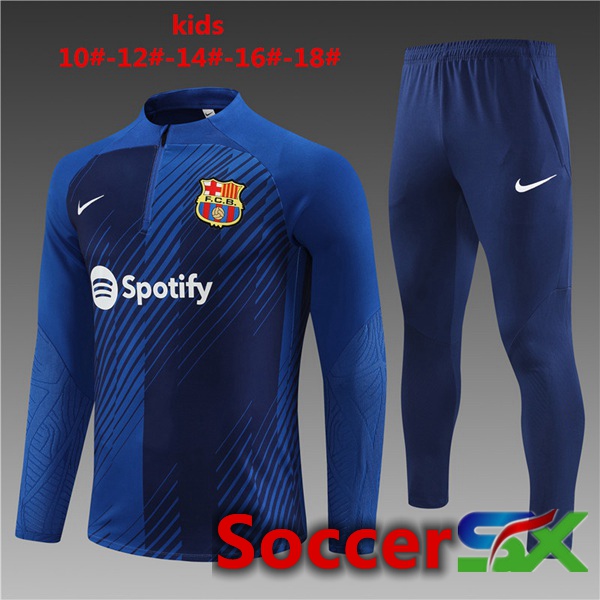 FC Barcelona Kids Training Tracksuit Suit Blue 2023/2024