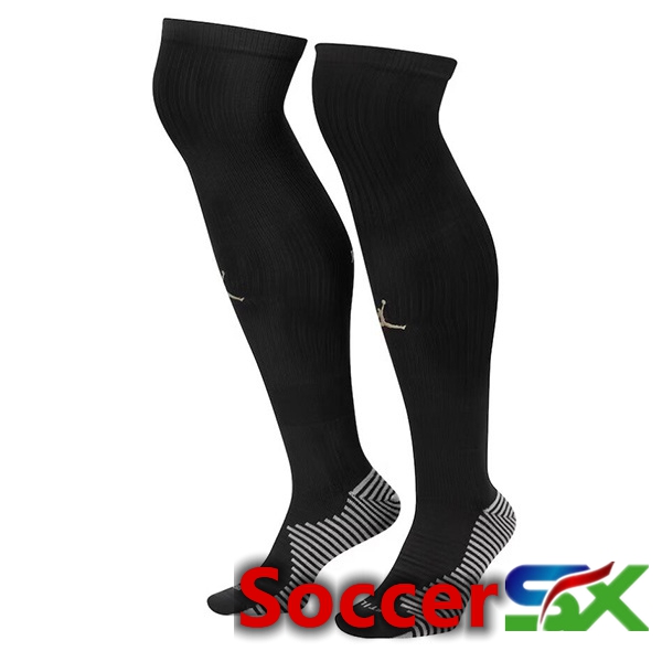 Paris PSG Soccer Socks Third Black 2023/2024