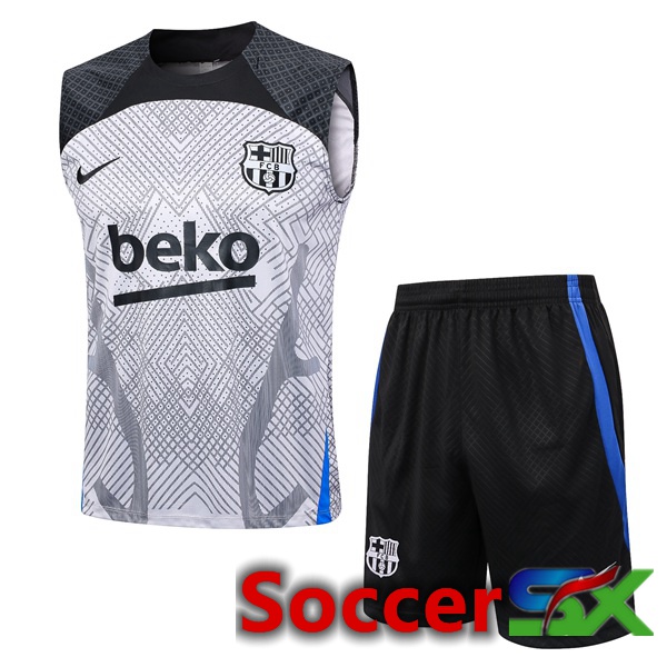 FC Barcelona Soccer Vest + Shorts Grey 2023/2024