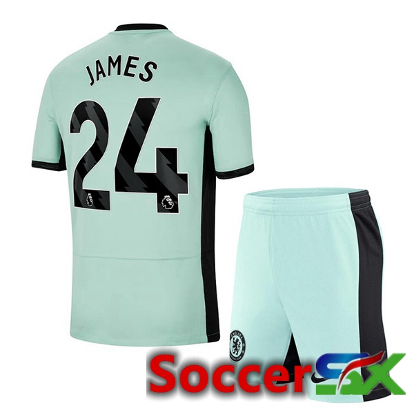 FC Chelsea (James 24) Kids Soccer Jersey Third Green 2023/2024