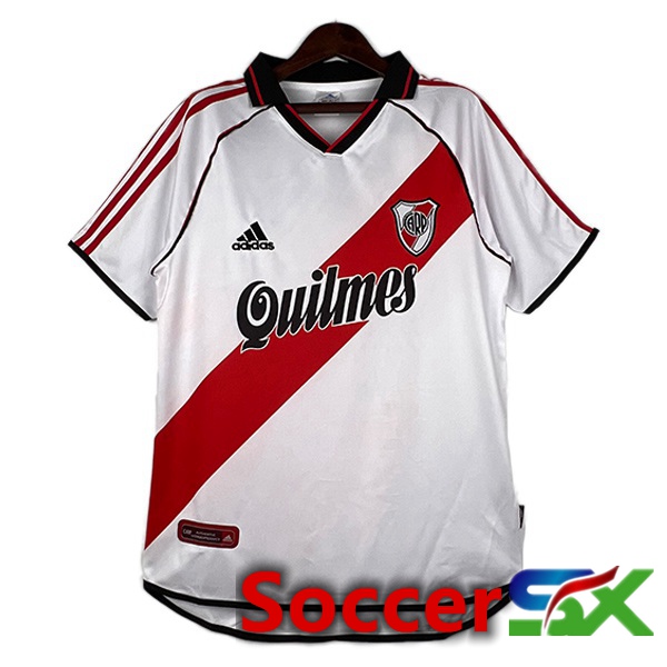 River Plate Retro Soccer Jersey Home White 2000-2001
