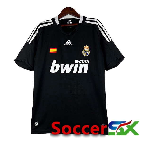 Real Madrid Retro Soccer Jersey Third Black 2008-2009