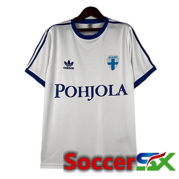 Finland Retro Soccer Jersey Home White 1982