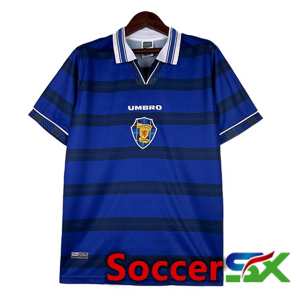 Scotland Retro Soccer Jersey Home Blue 1998