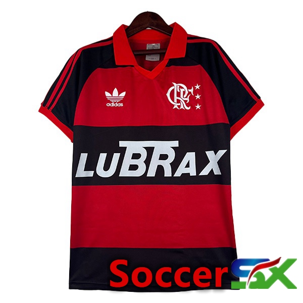 Flamengo Retro Soccer Jersey Home Red Black 1987