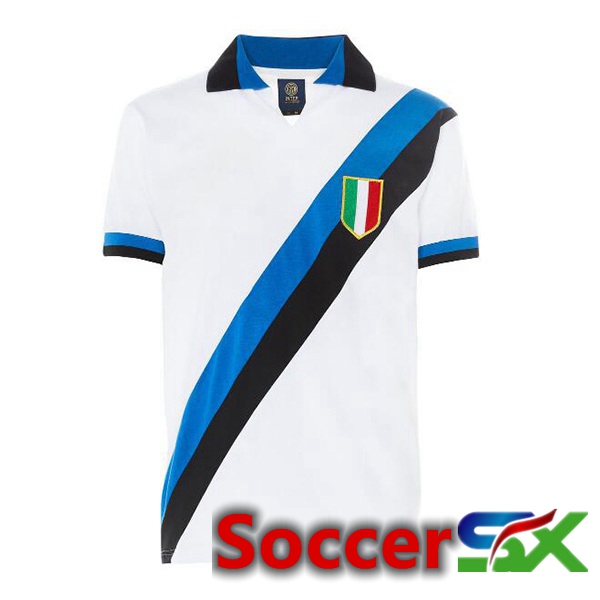 Inter Milan Retro Soccer Jersey Away White Blue 1963-1964