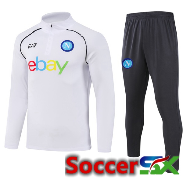 SSC Napoli Training Tracksuit Suit White 2023/2024