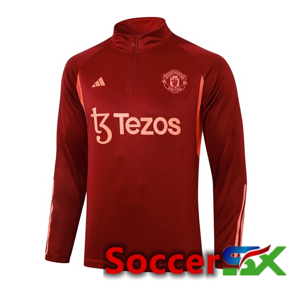 Manchester United Training Sweatshirt Red 2023/2024
