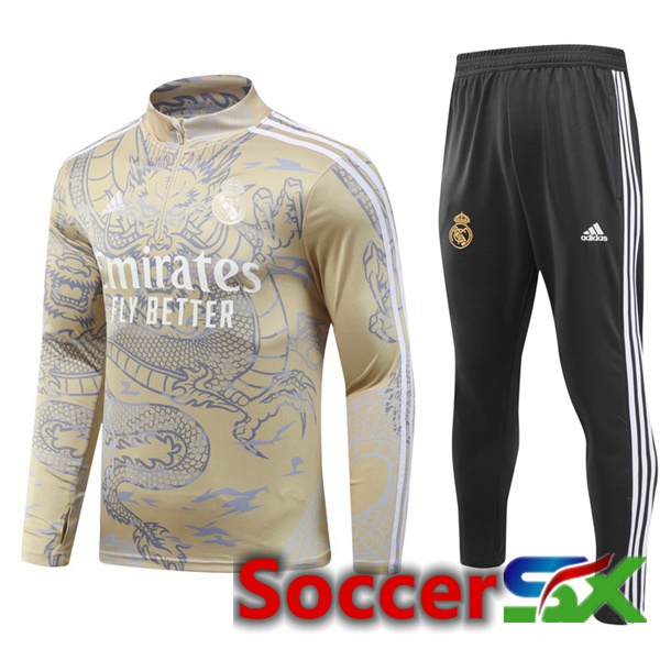 Real Madrid Training Tracksuit Suit Yellow 2023/2024