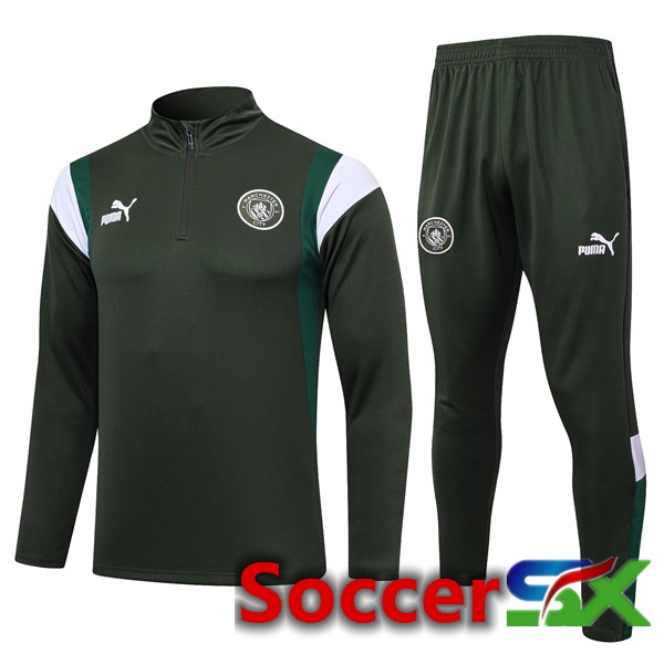 Manchester City Training Tracksuit Suit Green 2023/2024