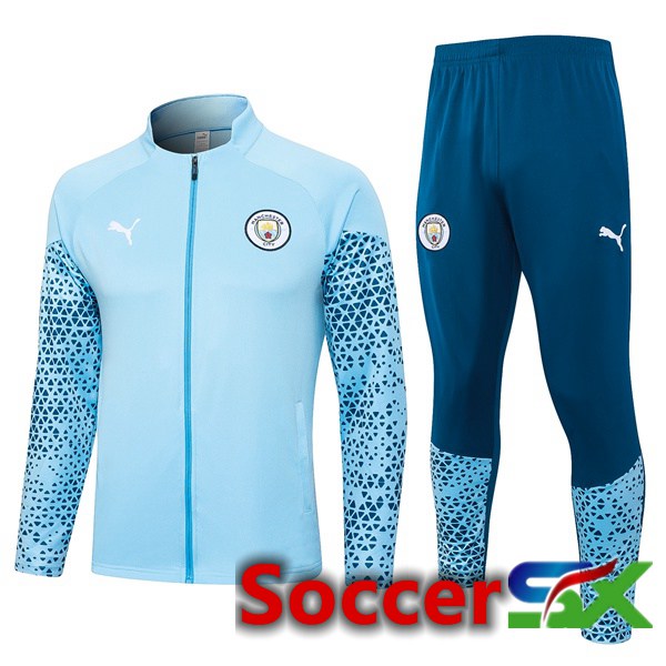 Manchester City Training Jacket Suit Blue 2023/2024