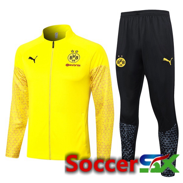 Dortmund BVB Training Jacket Suit Yellow 2023/2024