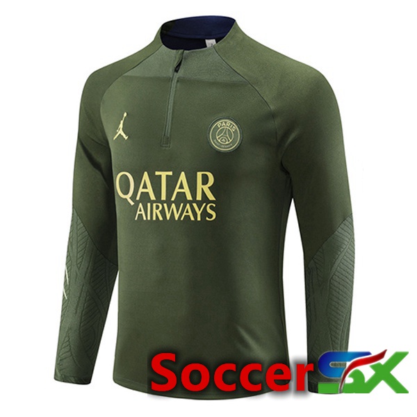 JORDAN Paris PSG Training Sweatshirt Green 2023/2024