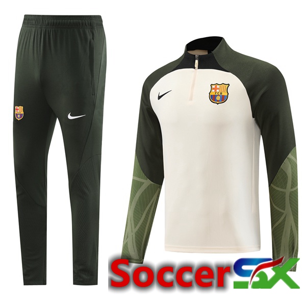 FC Barcelona Training Tracksuit Suit White Green 2023/2024