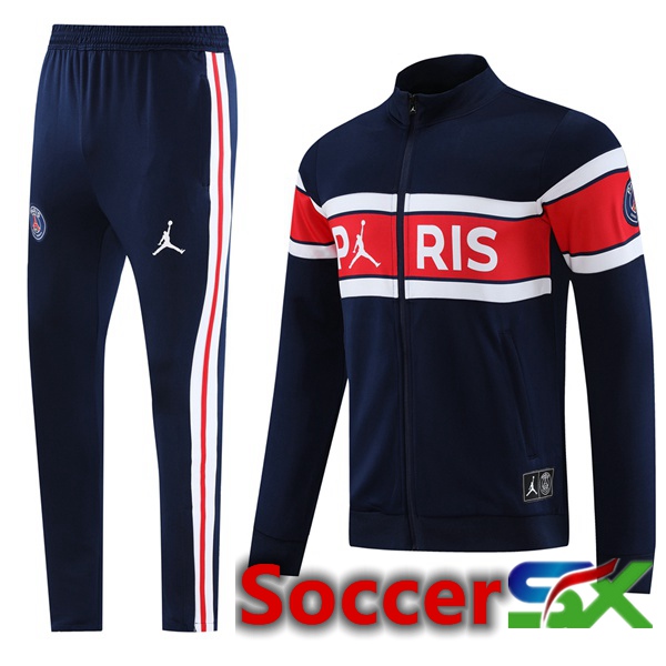 JORDAN Paris PSG Training Jacket Suit Royal Blue Red 2023/2024