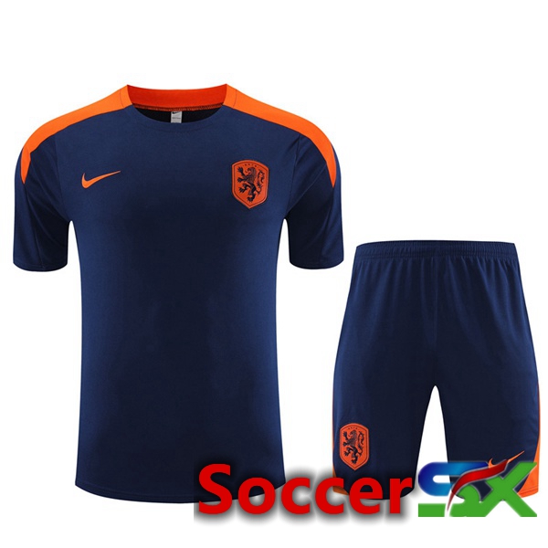 Netherlands Training T Shirt + Shorts Royal Blue 2023/2024