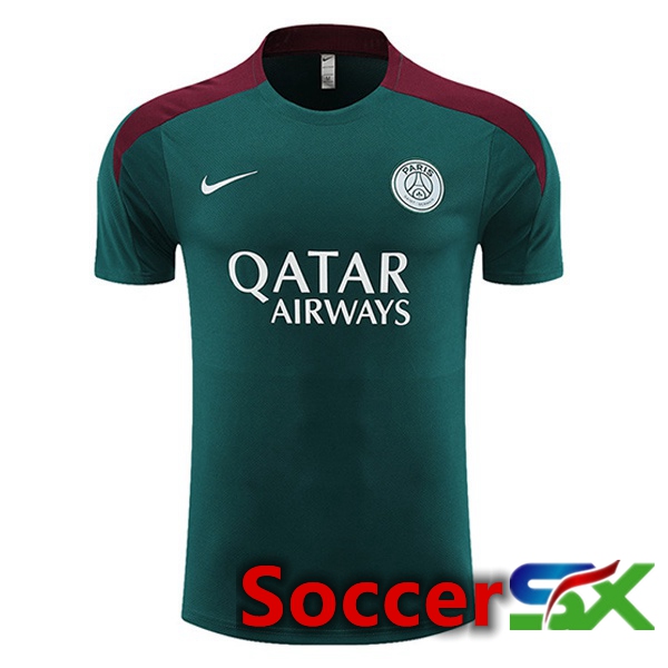 Paris PSG Training T Shirt Green 2023/2024