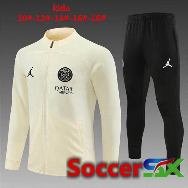 Paris PSG Kids Training Tracksuit SuitYellow 2023/2024