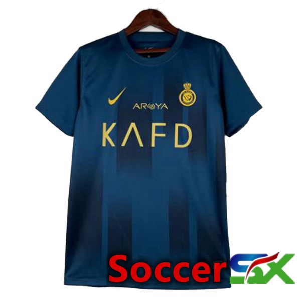 Al-Nassr FC Soccer Jersey Away Blue 2023/2024