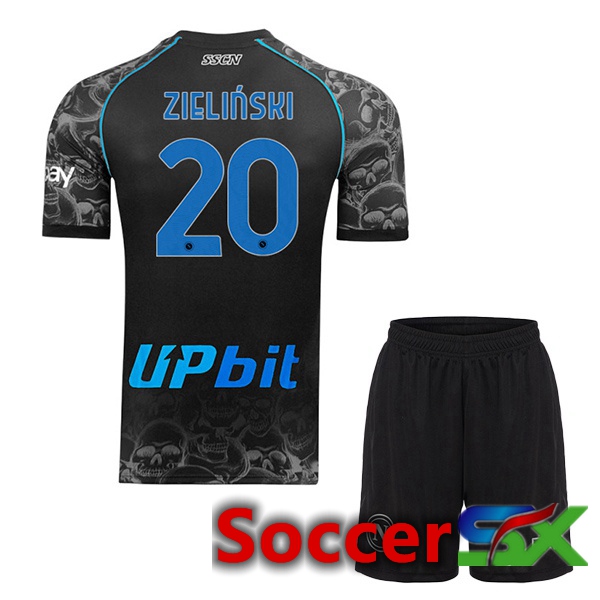 SSC Napoli (Piotr Zielinski 20) Kids Halloween Jersey Black 2023/2024