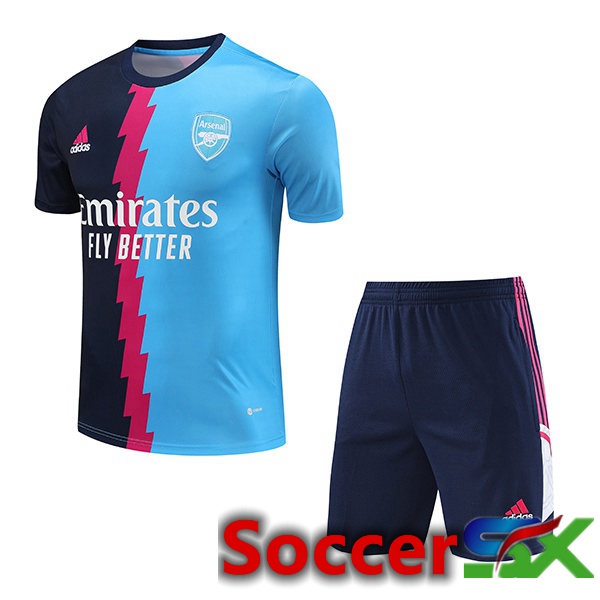 Arsenal Training T Shirt + Shorts Blue 2023/2024