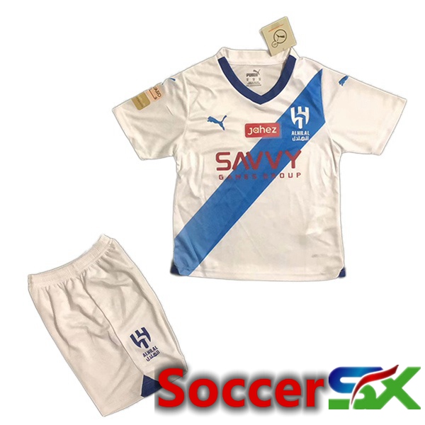 Al-Hilal FC Kids Soccer Jersey Away White 2023/2024