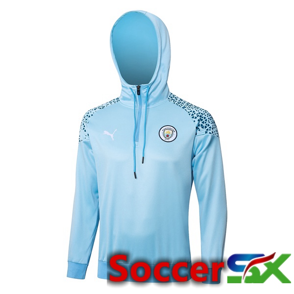 Manchester City Training Sweatshirt Hoodie Blue 2023/2024